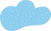藍色點點雲朵裝飾
