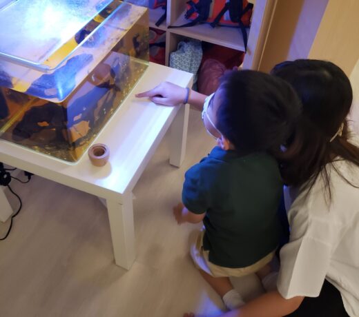 導師教小孩學習