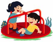 孩子們玩旋轉盤