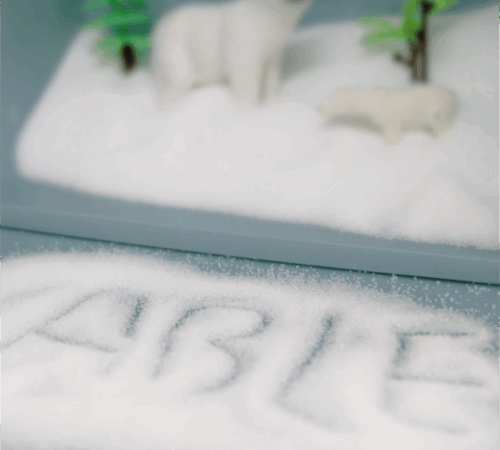 ABLE-白熊與聖誕樹的冬季場景